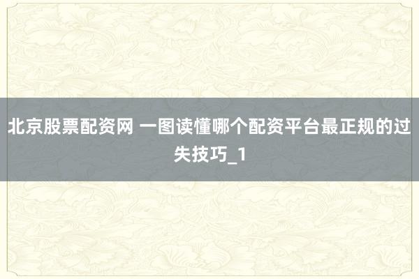 北京股票配资网 一图读懂哪个配资平台最正规的过失技巧_1