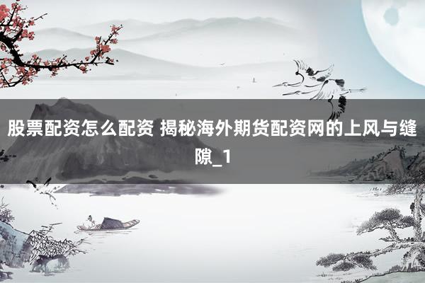 股票配资怎么配资 揭秘海外期货配资网的上风与缝隙_1